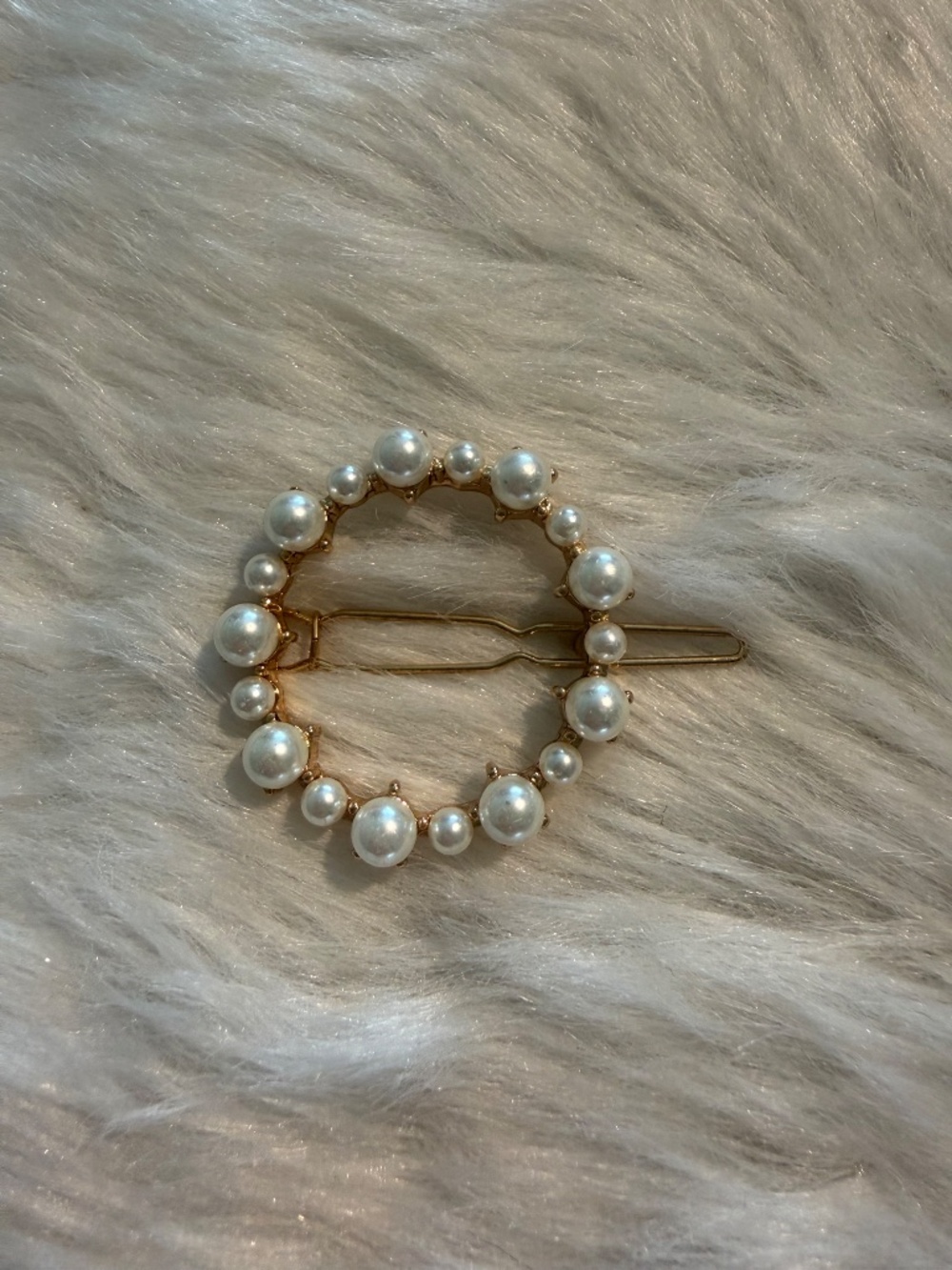 3-ct Round Circle Hair Barrettes - Picture 2 of 5